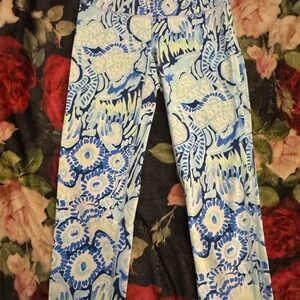 Lily Pulitzer crop Blue Patterned Leggings